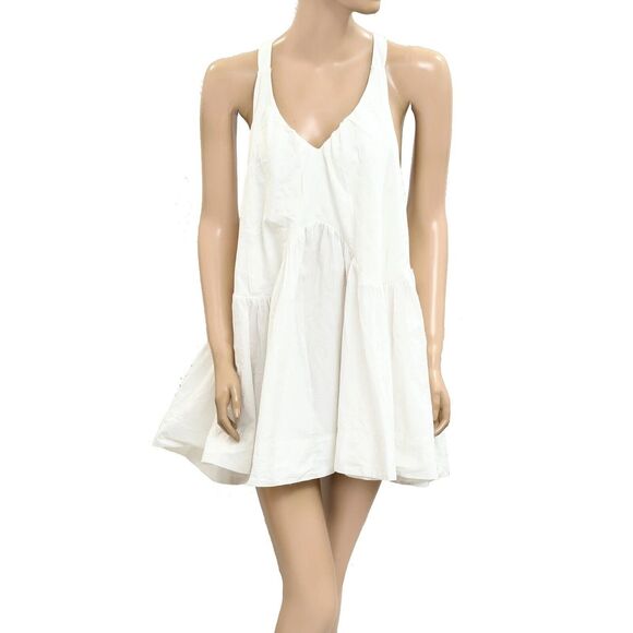 Daily Practice Anthropologie Spring Fling Racerback Mini Dress Ivory XL 280177 - Picture 8 of 11